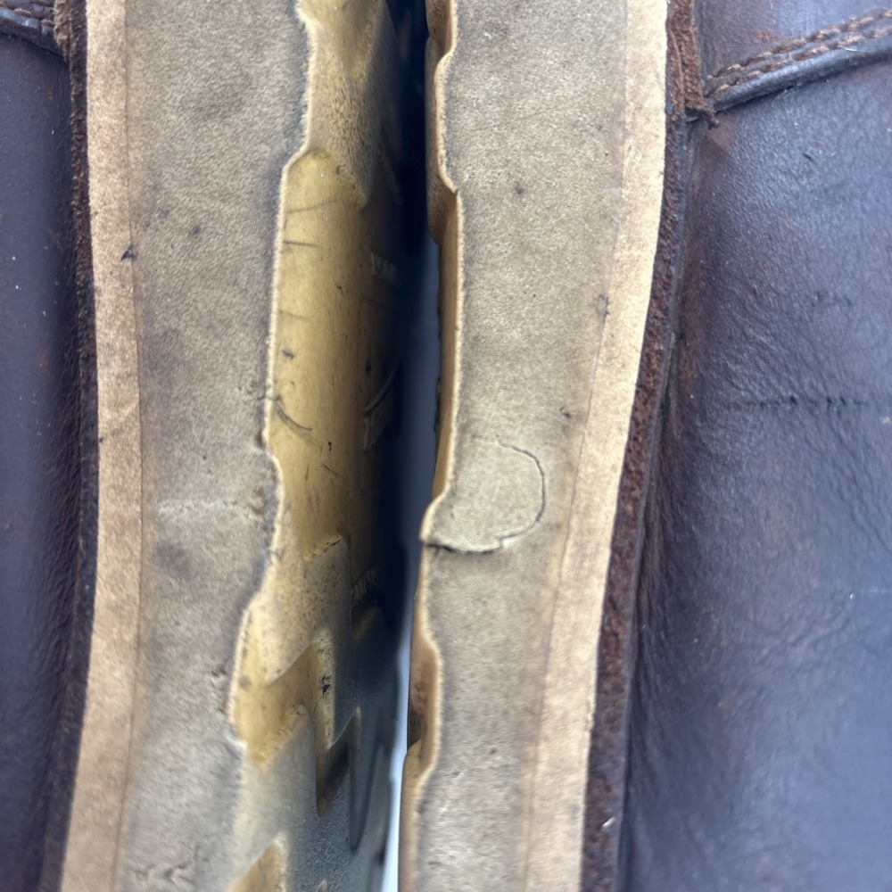 Danner Bull Run Mens Brown Leather Moc Toe Work Boots Made in USA Oil Resistant - Picture 4 of 14